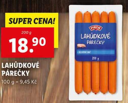 LAHŮDKOVÉ PÁREČKY, 200 g