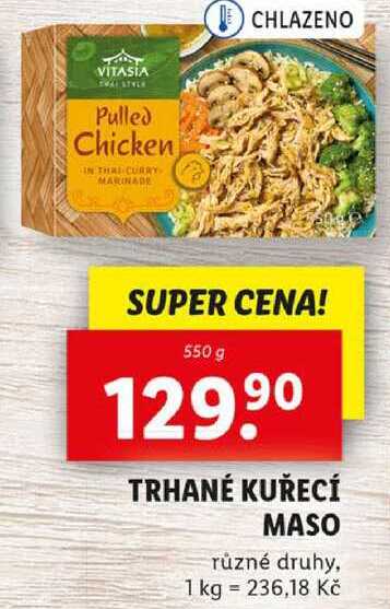 TRHANÉ KUŘECÍ MASO, 550 g