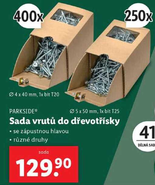 Sada vrutů do dřevotřísky 