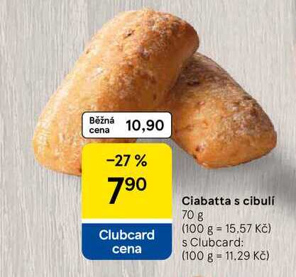 Ciabatta s cibulí, 70 g 