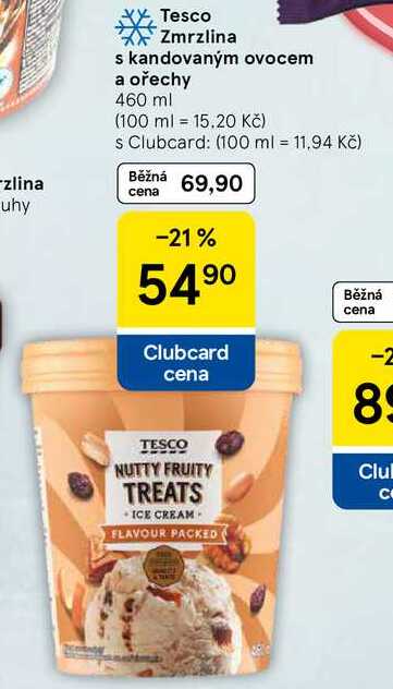 Tesco Zmrzlina s kandovaným ovocem a ořechy, 460 ml 