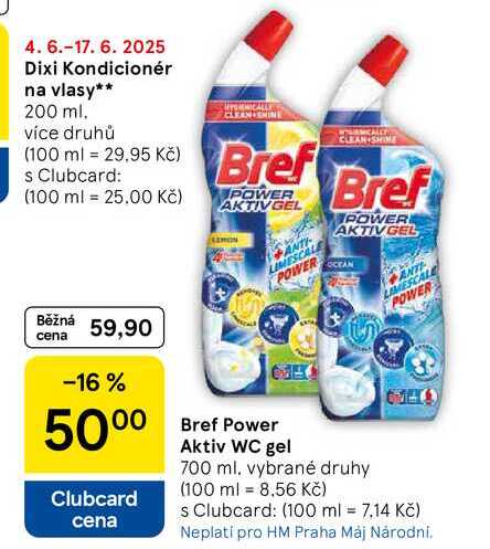 Bref Power Aktiv WC gel, 700 ml