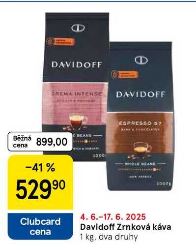 Davidoff Zrnková káva, 1 kg 
