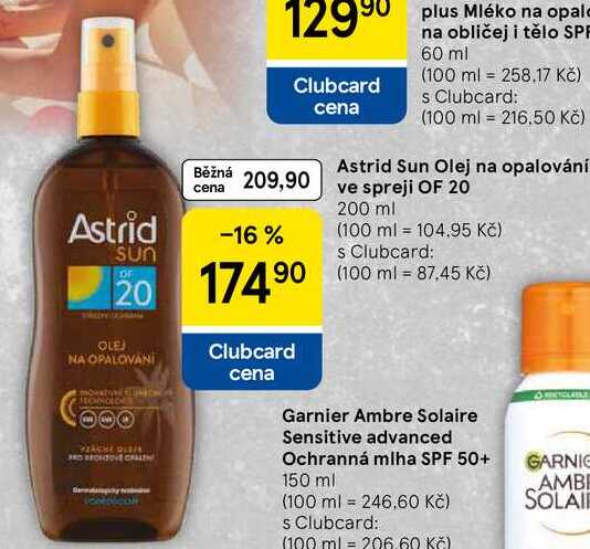 Astrid Sun Olej na opalování ve spreji OF 20, 200 ml 