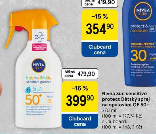 Nivea Sun sensitive protect Dětský sprej na opalování OF 50+ , 270 ml  