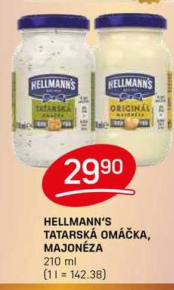 HELLMANN'S TATARSKÁ OMÁČKA, MAJONÉZA 210 ml
