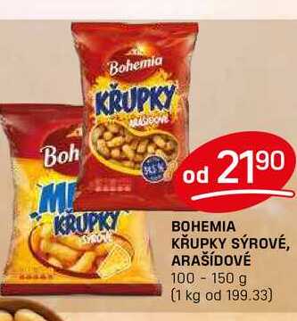 BOHEMIA KŘUPKY SÝROVÉ, ARAŠÍDOVÉ 100-150 g
