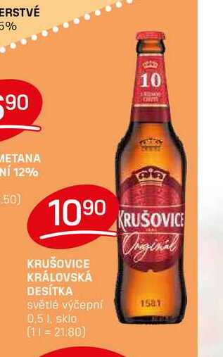 KRUŠOVICE KRÁLOVSKÁ DESÍTKA světlé výčepní 0,5l