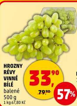 HROZNY RÉVY VINNÉ BÍLÉ balené, 500 g  