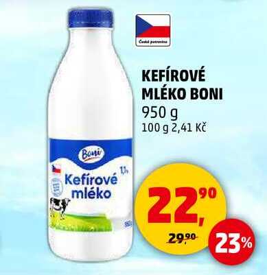 KEFÍROVÉ MLÉKO BONI, 950 g   v akci
