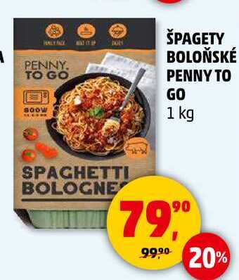 ŠPAGETY BOLOŇSKÉ PENNY TO GO, 1 kg  