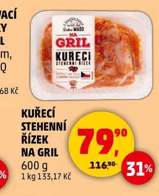 KUŘECÍ STEHENNÍ ŘÍZEK NA GRIL, 600 g 