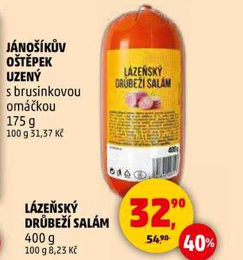 LÁZEŇSKÝ DRŮBEŽÍ SALÁM, 400 g 