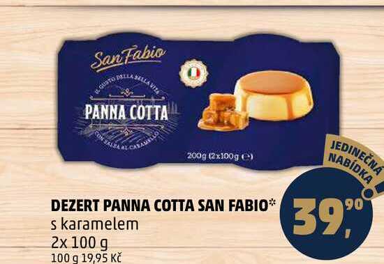 DEZERT PANNA COTTA SAN FABIO s karamelem, 2x 100 g  