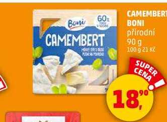 CAMEMBERT BONI přírodní, 90 g 