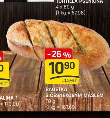 BAGETKA S ČESNEKOVÝM MÁSLEM 70 g  
