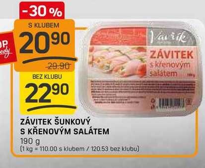 ZÁVITEK ŠUNKOVÝ S KŘENOVÝM SALÁTEM 190 g