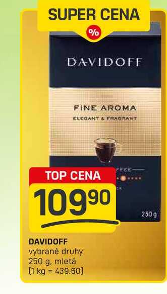 DAVIDOFF vybrané druhy 250 g, mletá 