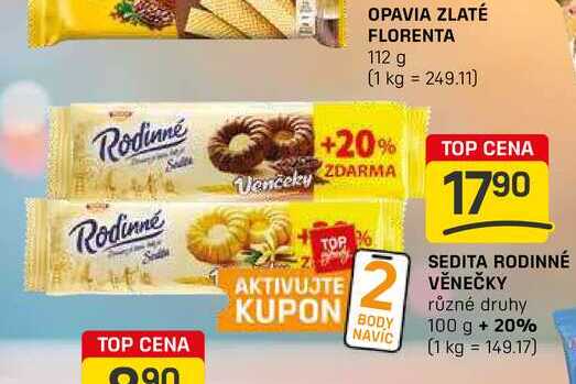 SEDITA RODINNÉ VĚNEČKY různé druhy 100g