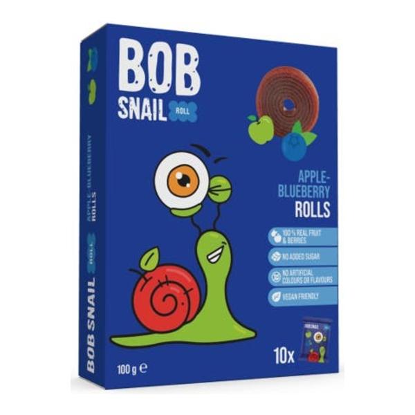 Šnek Bob Ovocné rolky jablko-borůvka