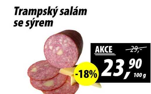 Trampský salám se sýrem, 100 g 