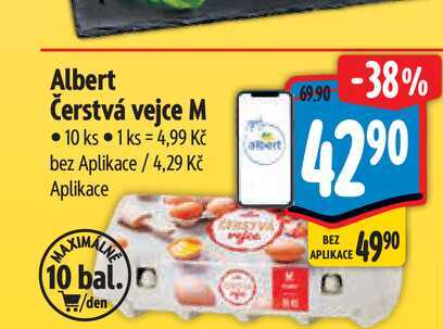 Albert Čerstvá vejce M 10 ks 