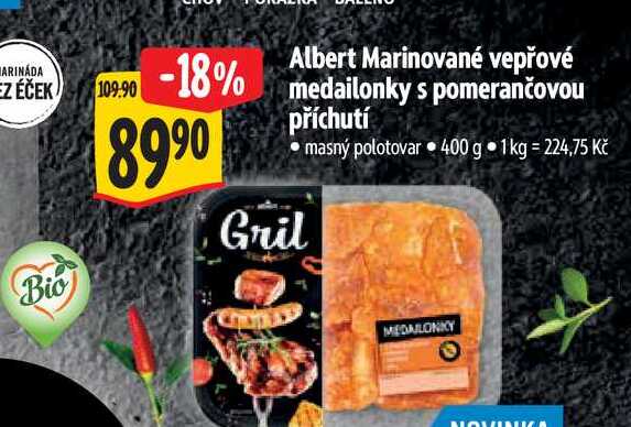   Albert Marinované vepřové medailonky s pomerančovou příchutí  400 g