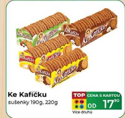 Ke Kafíčku sušenky 190g, 220g 
