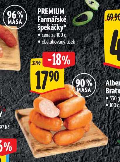  PREMIUM Farmářské špekáčky 100 g