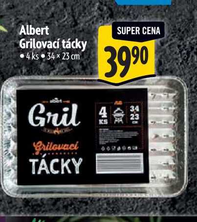 Albert Grilovací tácky  4 ks 34 × 23 cm 