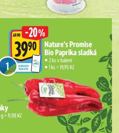   Nature's Promise Bio Paprika sladká 2 ks  