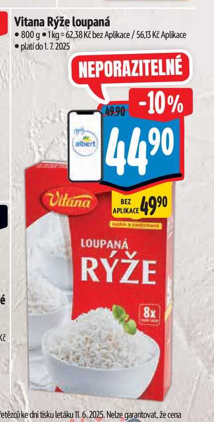  Vitana Rýže loupaná 800 g 