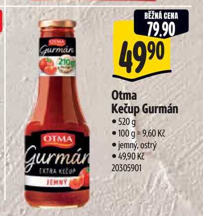  Otma Kečup Gurmán 520 g  