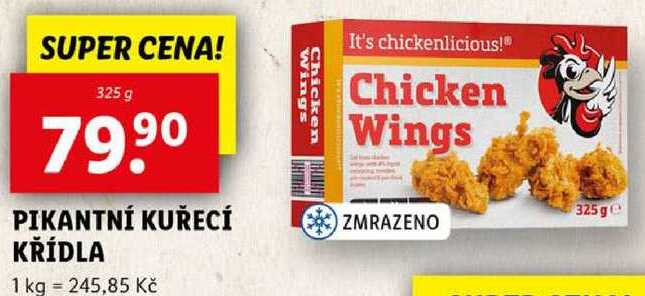 PIKANTNÍ KUŘECÍ KŘÍDLA, 325 g
