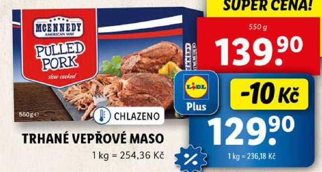 TRHANÉ VEPŘOVÉ MASO, 550 g