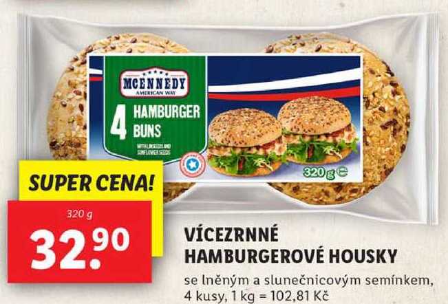 VÍCEZRNNÉ HAMBURGEROVÉ HOUSKY, 320 g