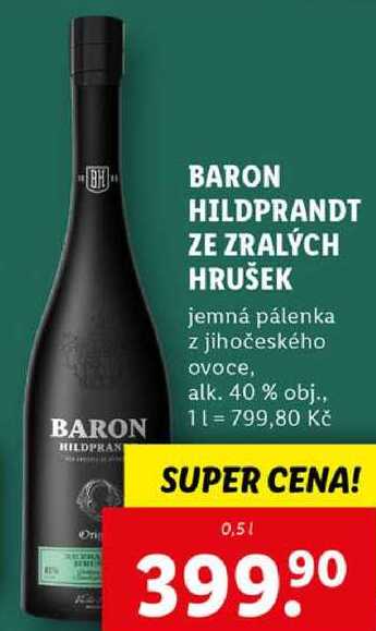 BARON HILDPRANDT ZE ZRALÝCH HRUŠEK, 0,5 l
