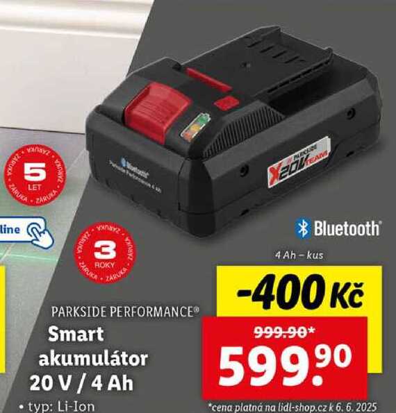 Smart akumulátor 20 V / 4 Ah