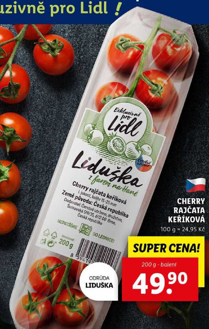 CHERRY RAJČATA KEŘÍKOVÁ, 200 g