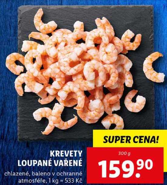 KREVETY LOUPANÉ VAŘENÉ, 300 g