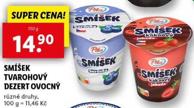 SMÍŠEK TVAROHOVÝ DEZERT OVOCNÝ, 130 g