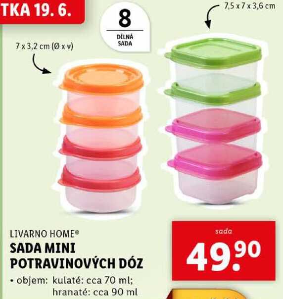 SADA MINI POTRAVINOVÝCH DÓZ 