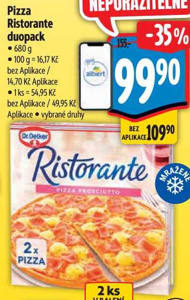 Pizza Ristorante duopack, 680 g 