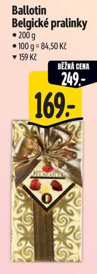 Ballotin Belgické pralinky, 200 g