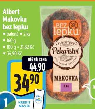 Albert Makovka bez lepku, 160 g
