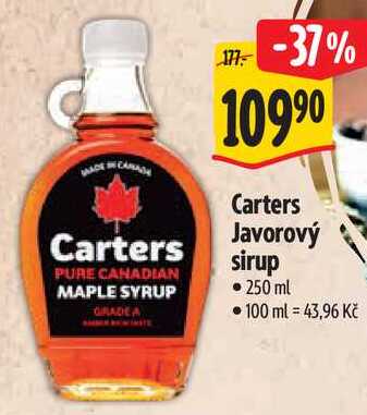 Carters Javorový sirup, 250 ml 