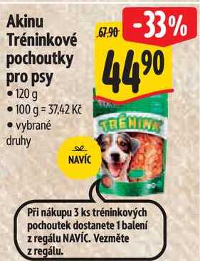 Akinu Tréninkové pochoutky pro psy, 120 g