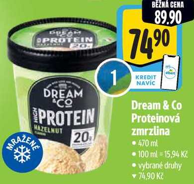 Dream & Co Proteinová zmrzlina, 470 ml