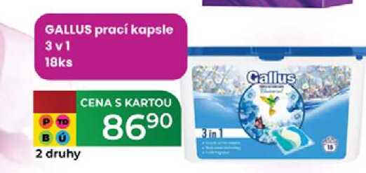 GALLUS prací kapsle 3v1 18ks 