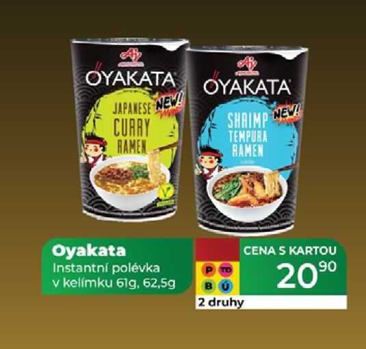 Oyakata Instantní polévka v kelímku 61g, 62,5g  